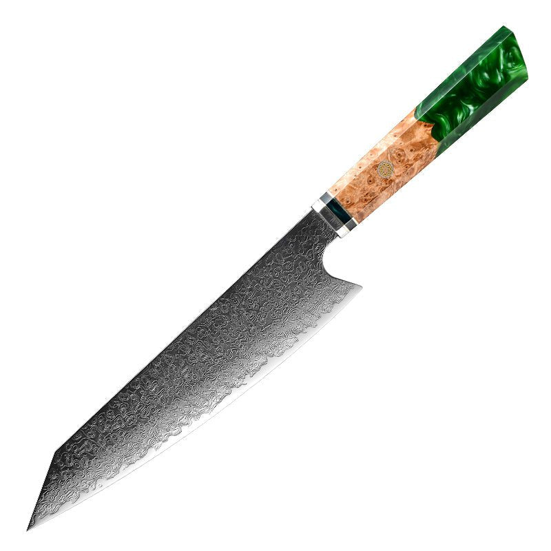 Chef knife - Imperium Japanese VG10 Damascus Chef's Knife with Exotic Olive Wood Handle & Sheath - Shokunin USA
