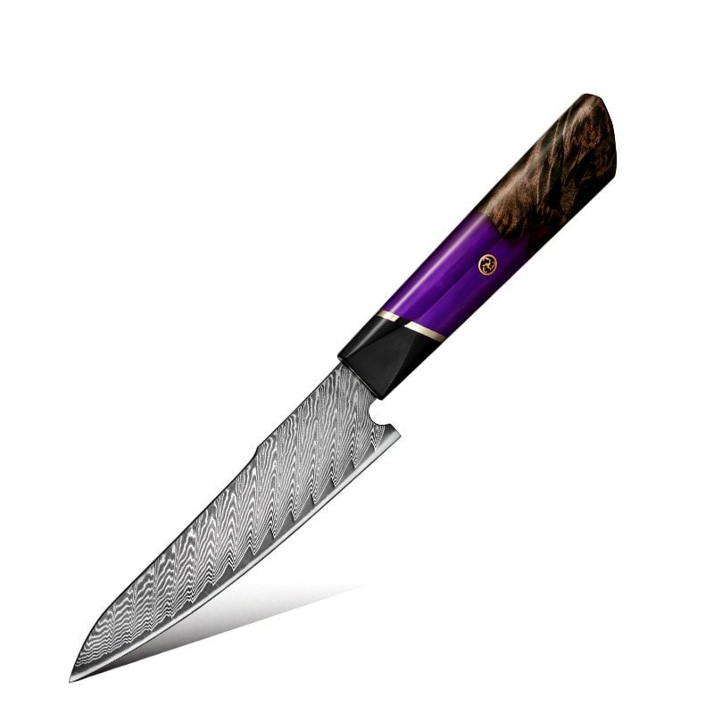 Chef Knife Set - Elite Series VG10 Damascus Knife Set with Exotic Burl Wood Handle - Shokunin USA