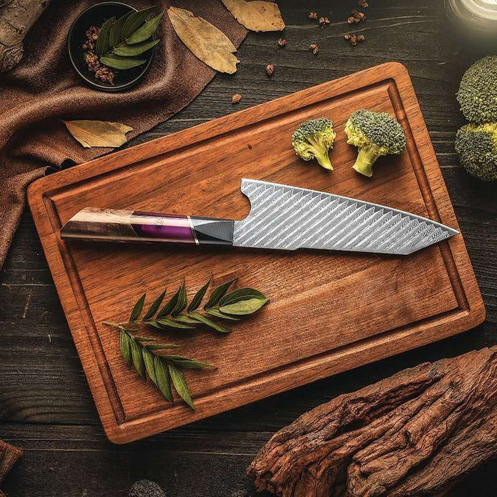 Elite Series VG10 Damascus Knife Set with Exotic Burl Wood Handle - Shokunin USA
