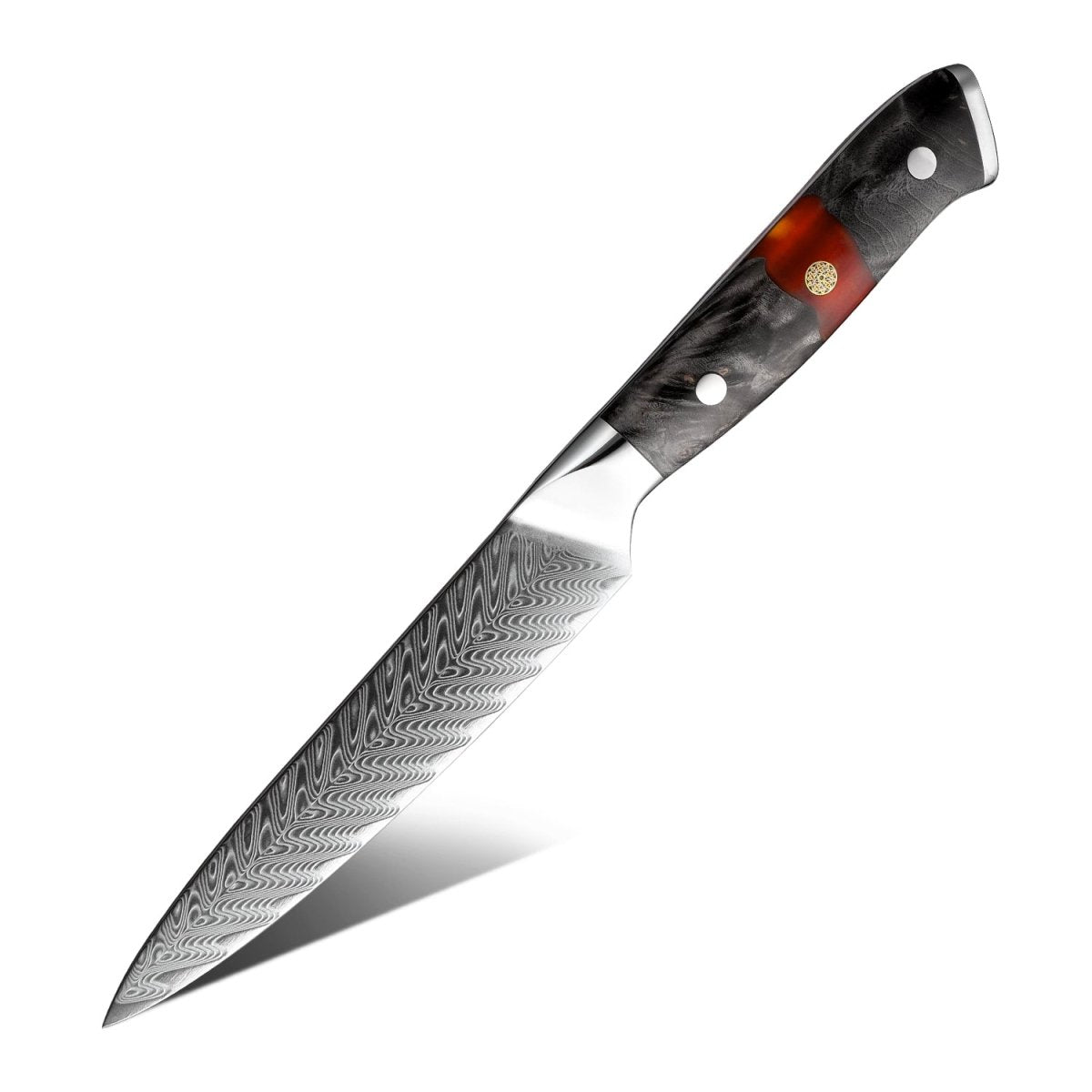 Supreme VG10 8-Pc Professional Chef Knife Set with Stained Olive Wood Handle & Sheath - Shokunin USA
