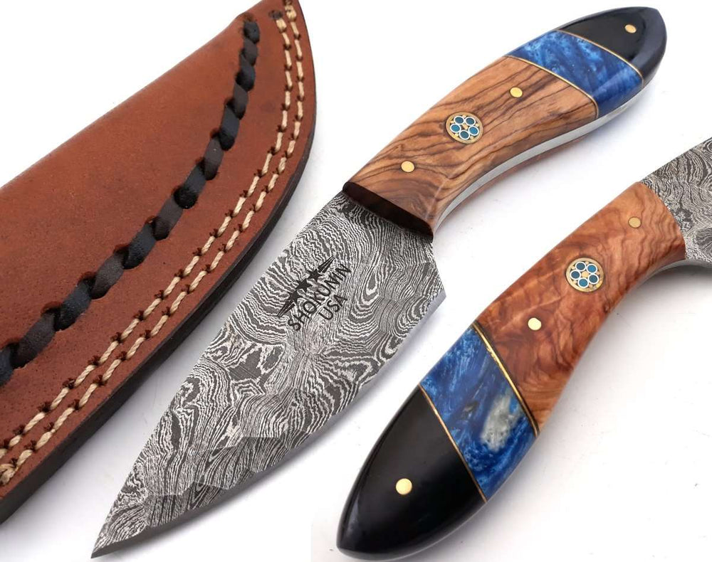 Lightning Everyday Carry Knife with Olive & Resin Handle - Shokunin USA