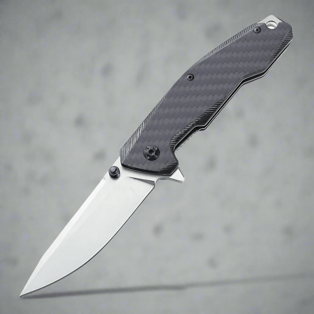 Manta Pocket Knife – Manta Pocket Knife with Carbon Fiber Handle & Leather Sheath – shokuninusa