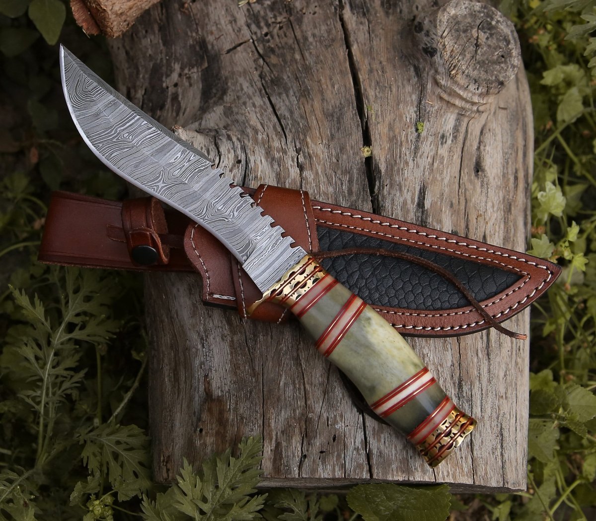 Mythic Kukri Knife with Bone & Brass Handle - Shokunin USA