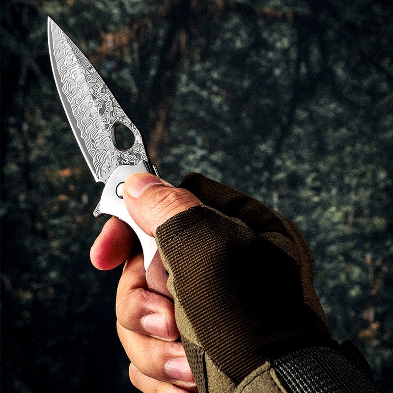 Multitool - Polar Japanese VG10 Damascus Pocket Knife with Exotic Sandal Wood Handle - Shokunin USA