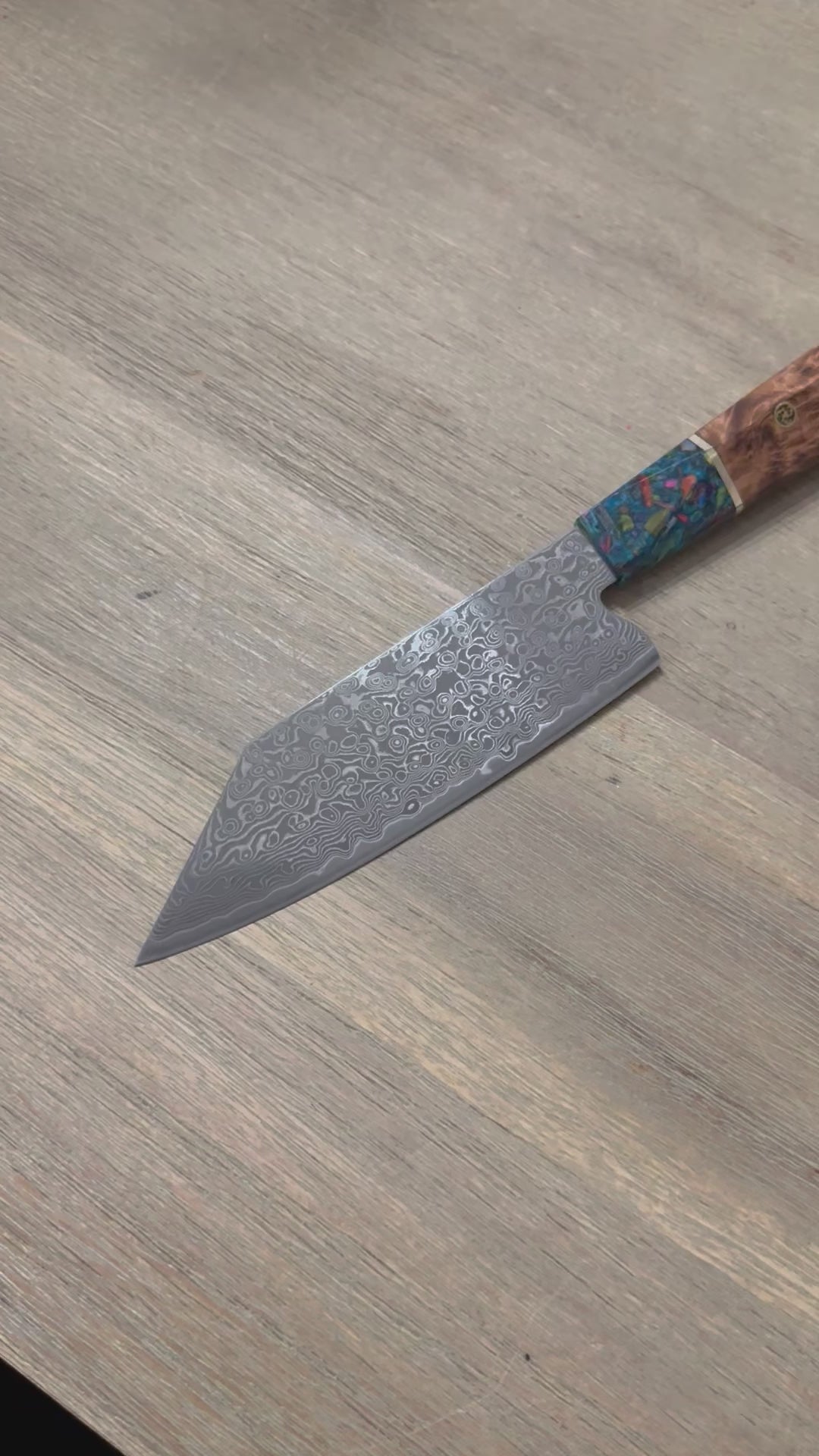 Pristine VG10 Chef Knife 10.5" with Exotic Olive Wood &amp; Resin Handle