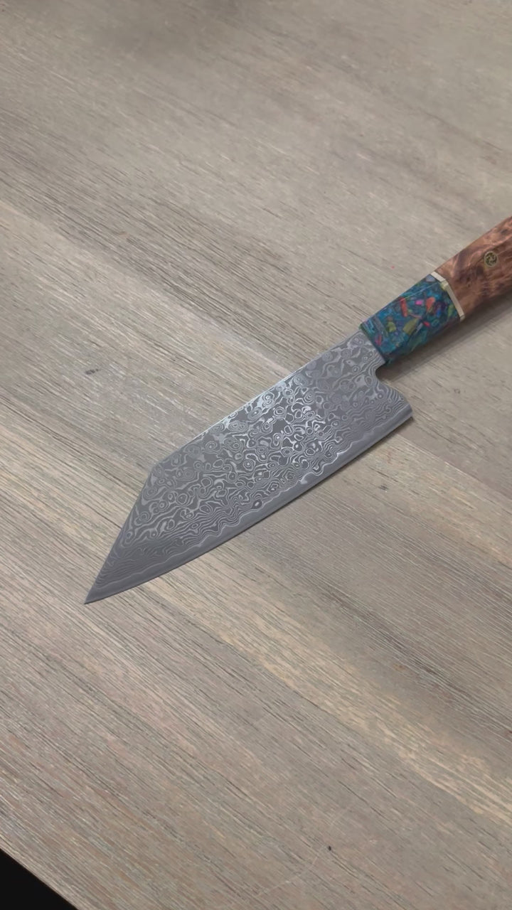 Pristine VG10 Chef Knife 10.5" with Exotic Olive Wood &amp; Resin Handle