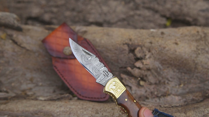 Rose Pocket Knife with Rosewood Handle
