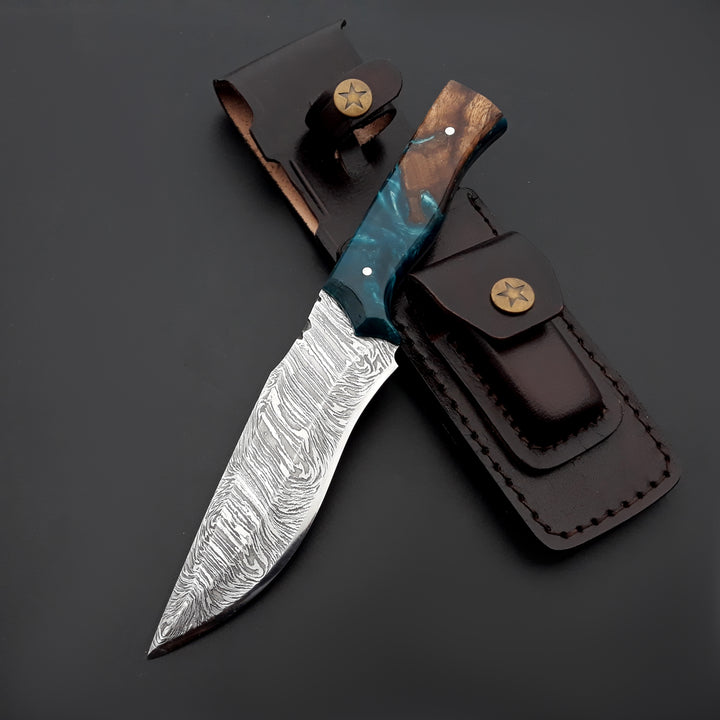 Damascus Hunting Knife - Shokunin USA