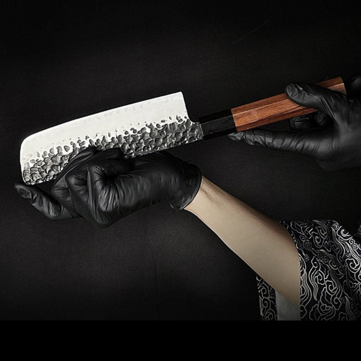 Japanese kitchen knives gifts for collectors - Ryujin™ 7.0" Japanese Nakiri Knife with Rosewood &amp; Ebony Wood Handle - Shokunin USA