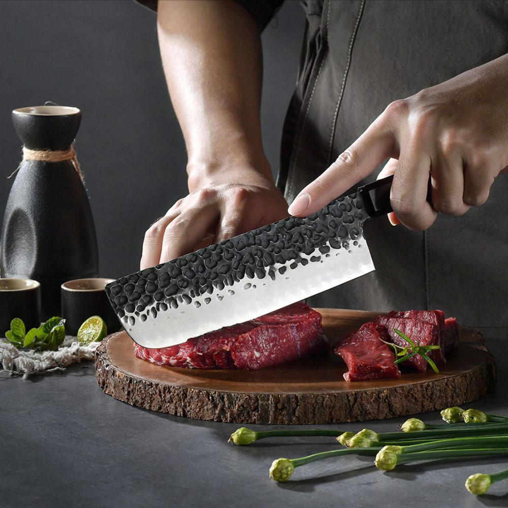 classic Japanese kitchen knives - Ryujin™ 7.0" Japanese Nakiri Knife with Rosewood &amp; Ebony Wood Handle - Shokunin USA