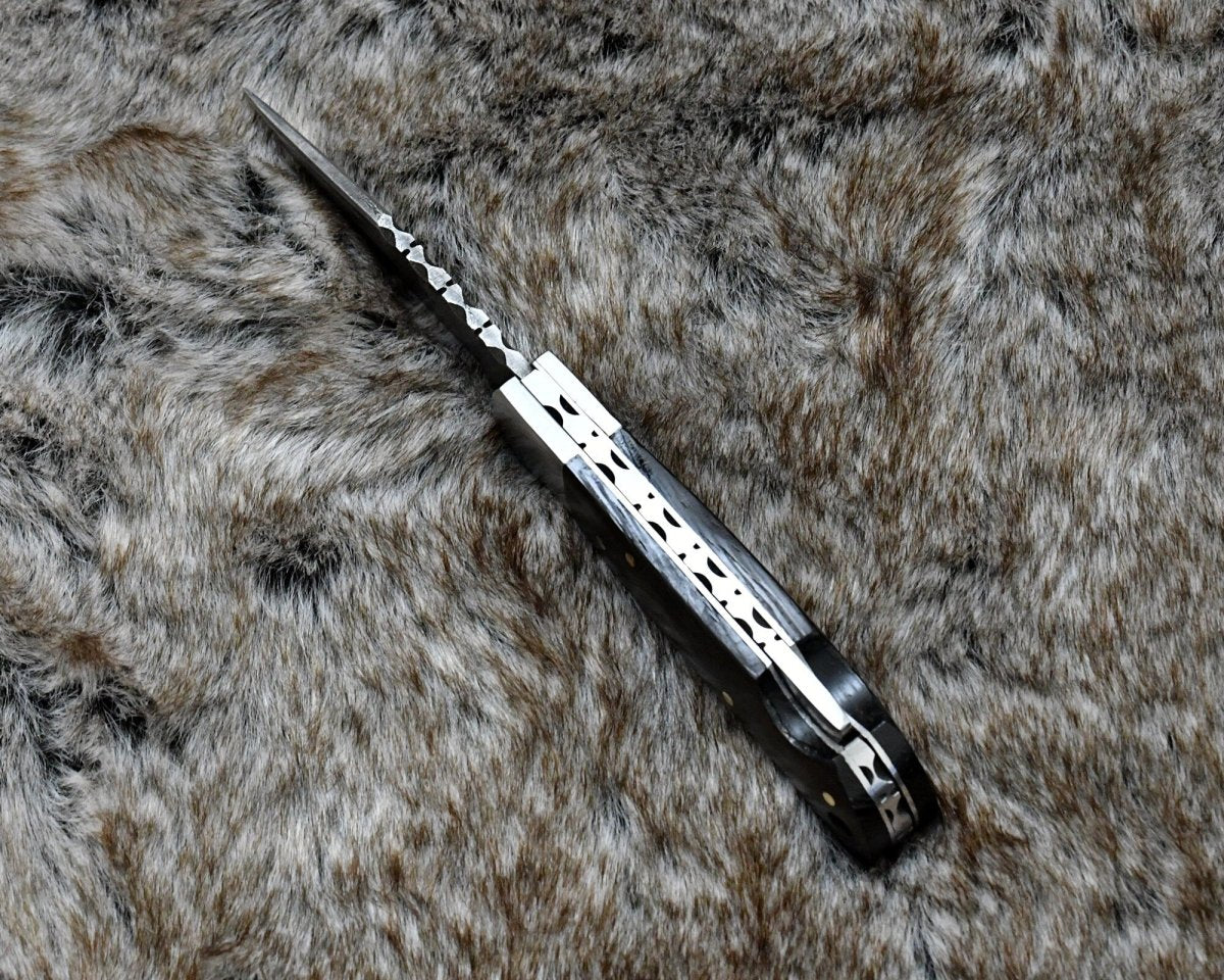 Pocket knife. - Starshard Damascus Pocket Knife with Exotic Wenge Wood Handle - Shokunin USA