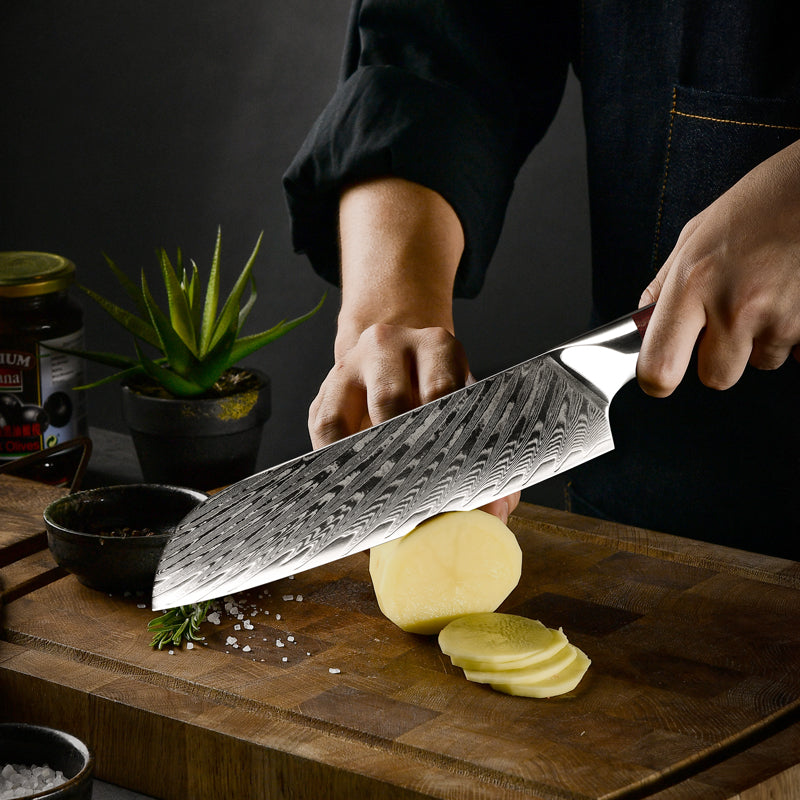 chef knife set - Splendor Knife Set 4 Piece VG10 Damascus Steel with Pakkawood Handle &amp; Sheath - Shokunin USA