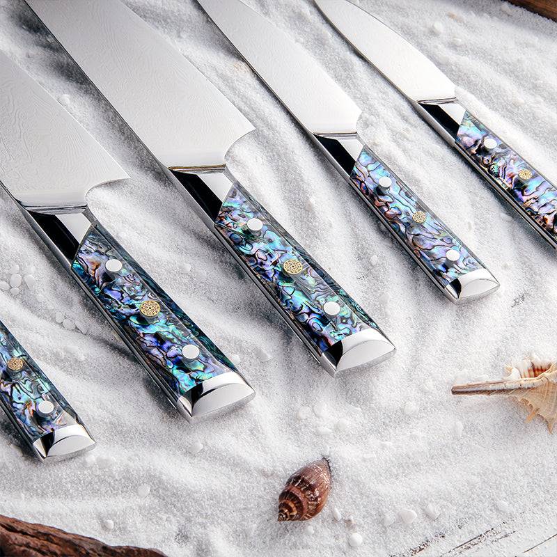 Knife Set - Imperial Professional Japanese VG10 Damascus 5- Piece Knife Set - Shokunin USA