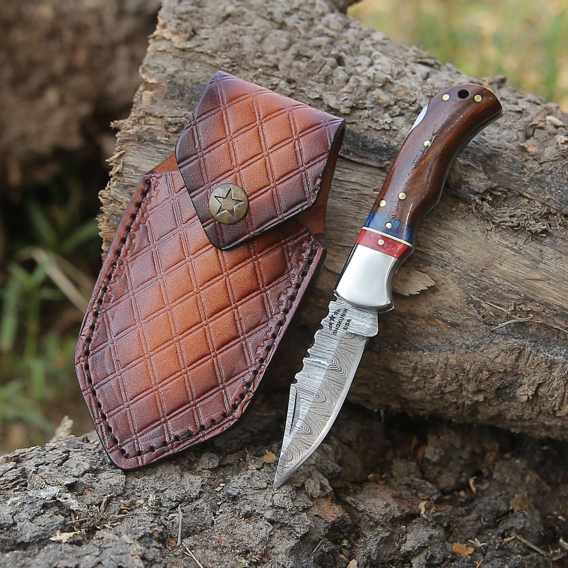 Pocket Knife - Rogue Pocket Knife with Rosewood Handle - Shokunin USA