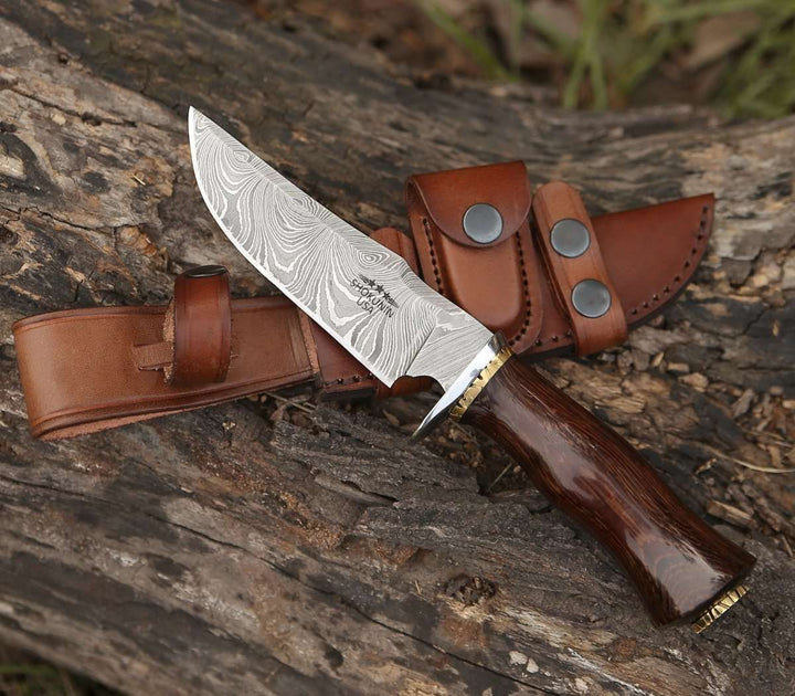 Panther Hunting Knife with Exotic Wenge Wood Handle - Shokunin USA