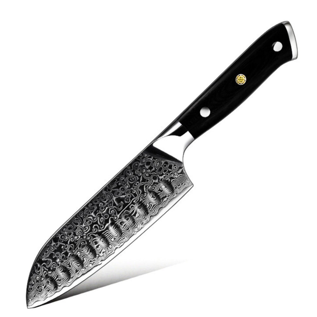 Edge VG10 Damascus Chef knife Santoku Knife with G10 Handle - Shokunin USA