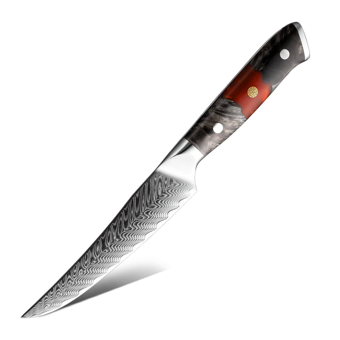 Supreme VG10 8-Pc Professional Chef Knife Set with Stained Olive Wood Handle &amp; Sheath - Shokunin USA