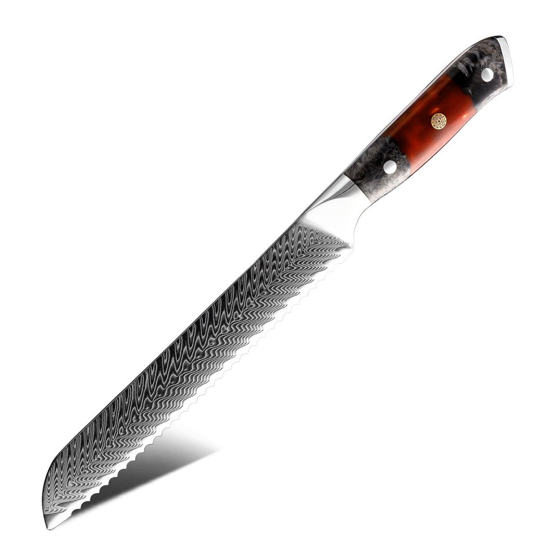 Supreme VG10 8-Pc Professional Chef Knife Set with Stained Olive Wood Handle &amp; Sheath - Shokunin USA