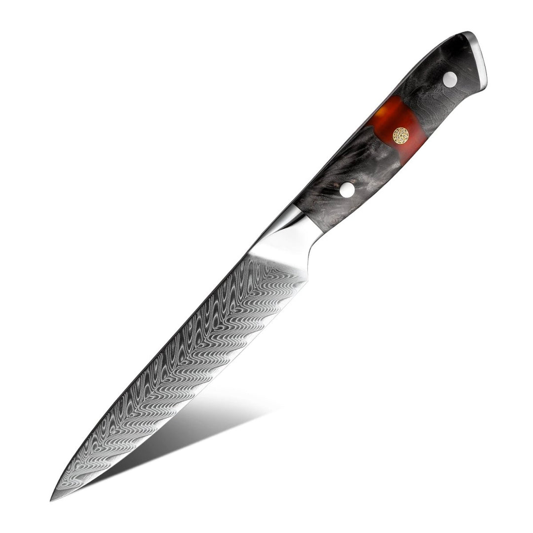 Supreme VG10 8-Pc Professional Chef Knife Set with Stained Olive Wood Handle &amp; Sheath - Shokunin USA