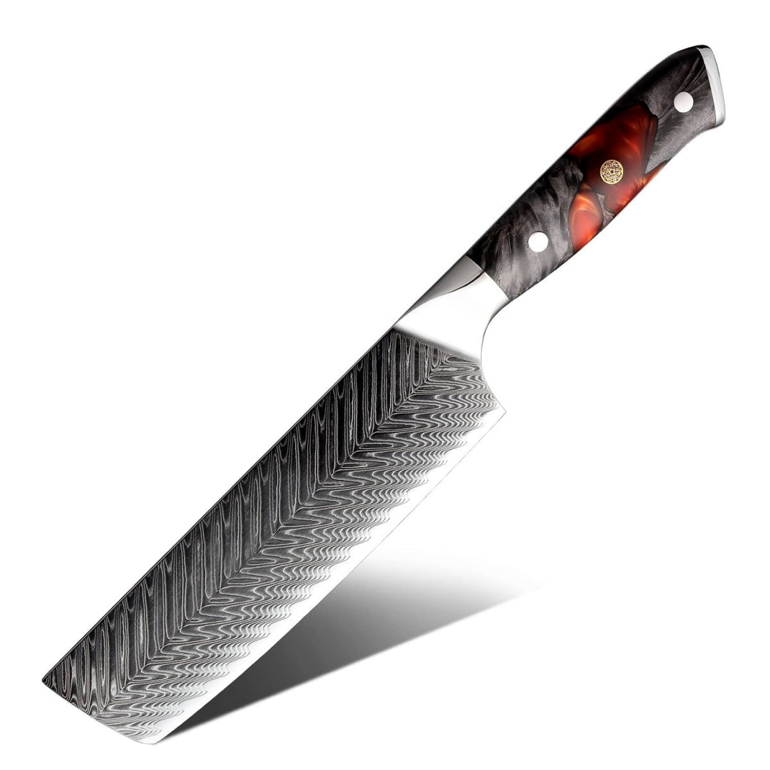 Supreme VG10 8-Pc Professional Chef Knife Set with Stained Olive Wood Handle &amp; Sheath - Shokunin USA