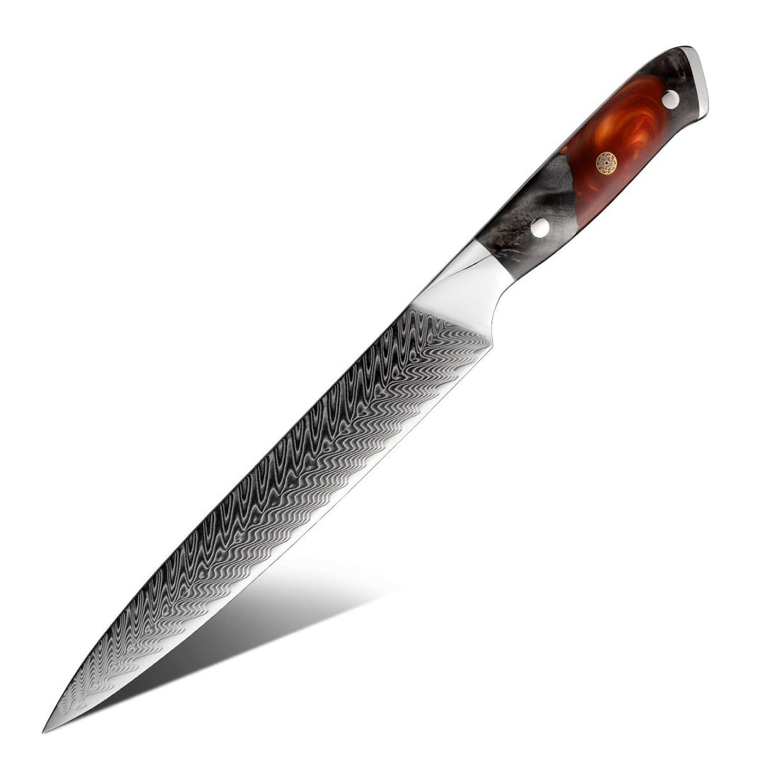 Supreme VG10 8-Pc Professional Chef Knife Set with Stained Olive Wood Handle &amp; Sheath - Shokunin USA