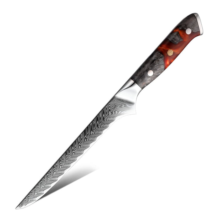 Supreme VG10 8-Pc Professional Chef Knife Set with Stained Olive Wood Handle &amp; Sheath - Shokunin USA