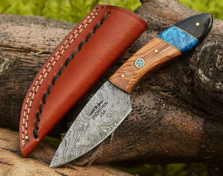 Lightning Everyday Carry Knife with Olive &amp; Resin Handle - Shokunin USA