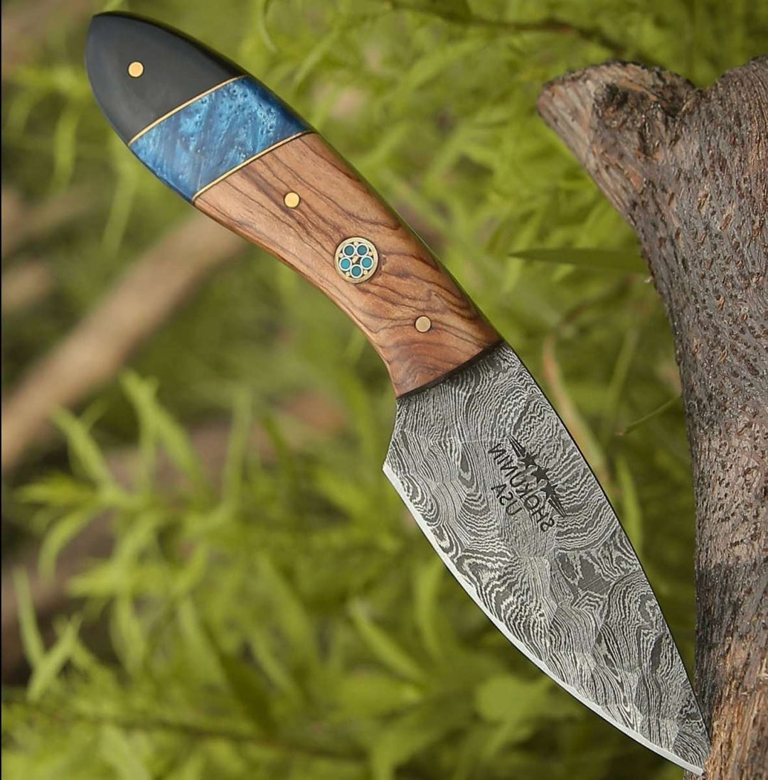 Lightning Everyday Carry Knife with Olive &amp; Resin Handle - Shokunin USA