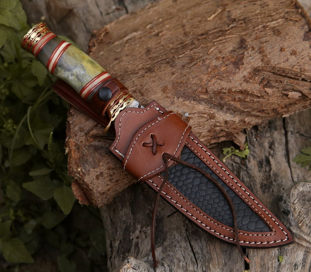 Mythic Kukri Knife with Bone &amp; Brass Handle - Shokunin USA