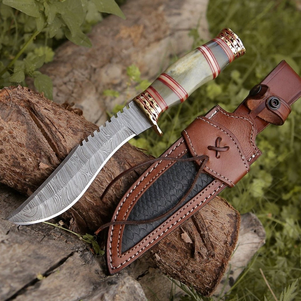 Mythic Kukri Knife with Bone & Brass Handle - Shokunin USA
