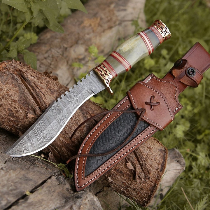 Mythic Kukri Knife with Bone &amp; Brass Handle - Shokunin USA