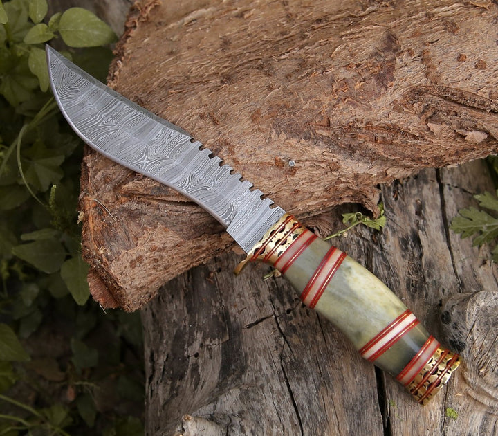 Mythic Kukri Knife with Bone &amp; Brass Handle - Shokunin USA