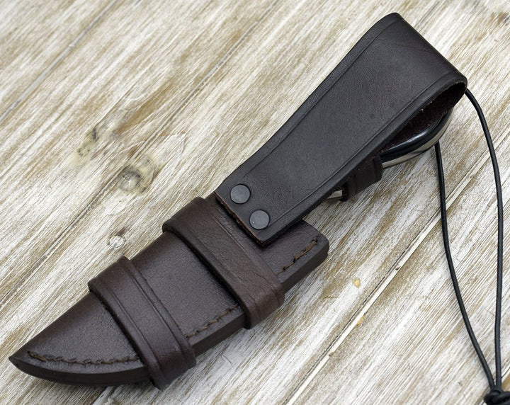 Utility Knife - Oathkeeper Deer Skinning Knife with Horn &amp; Rosewood Handle - Shokunin USA