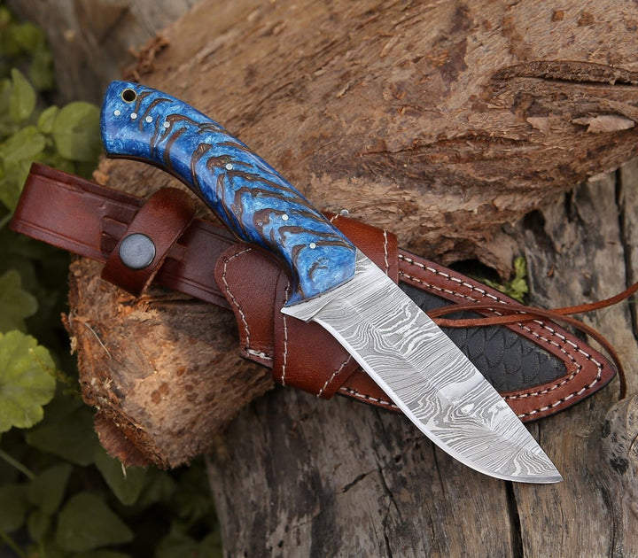 Odin Damascus Steel Knife with Pine Cone Handle - Shokunin USA
