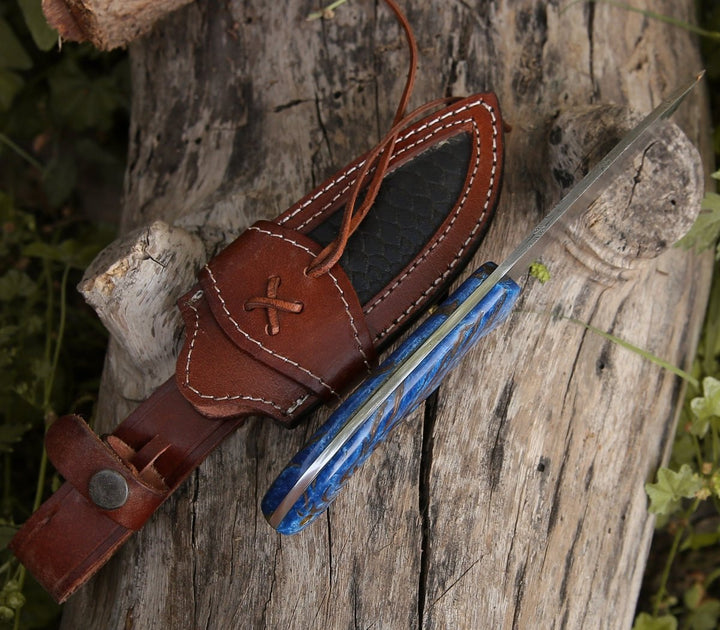 Odin Damascus Steel Knife with Pine Cone Handle - Shokunin USA