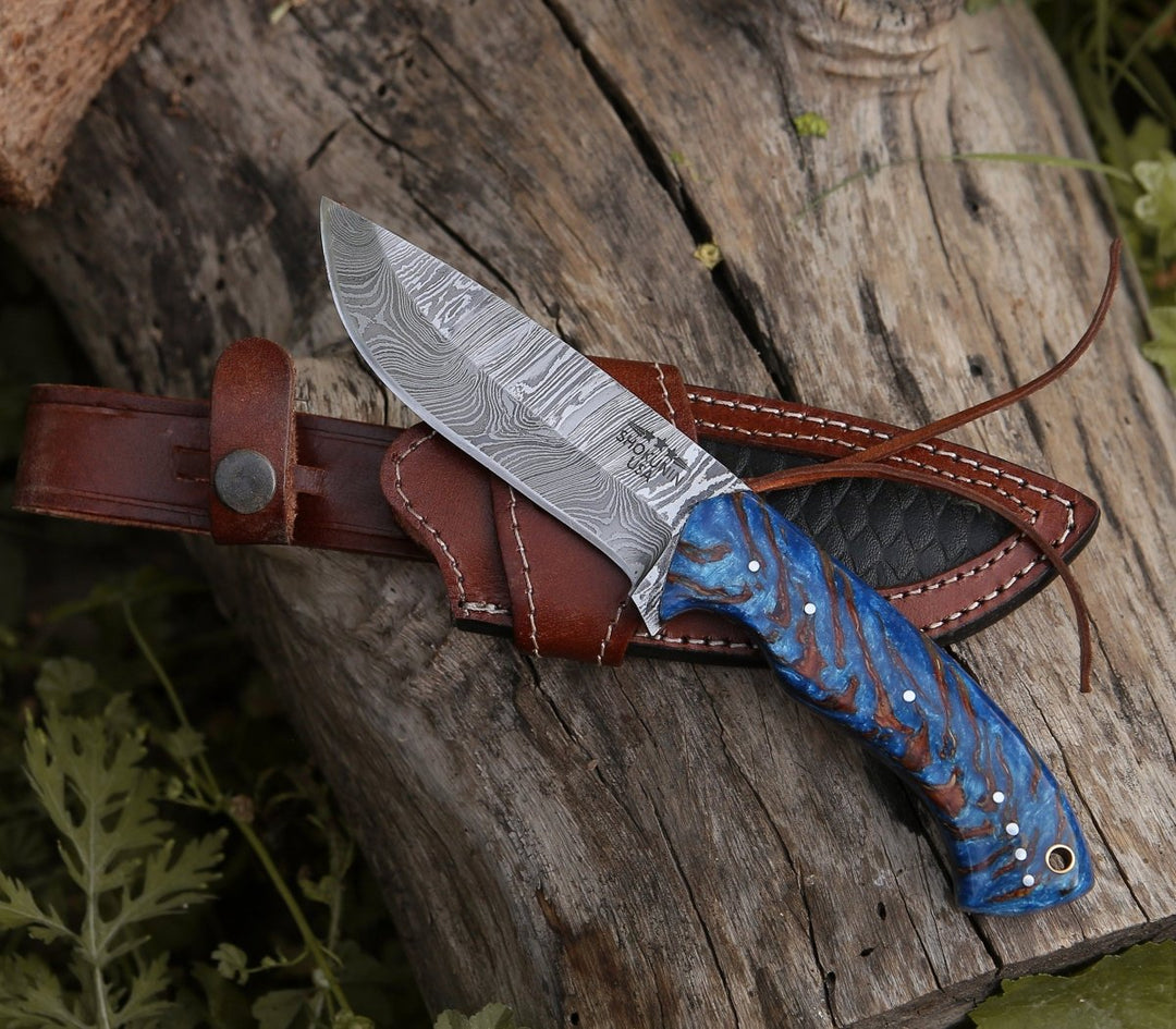 Odin Damascus Steel Knife with Pine Cone Handle - Shokunin USA