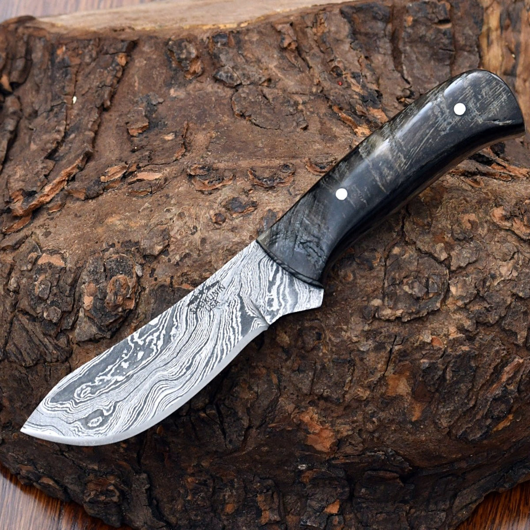 Utility Knife - Pulse Skinner Knife with Ram Horn Handle - Shokunin USA