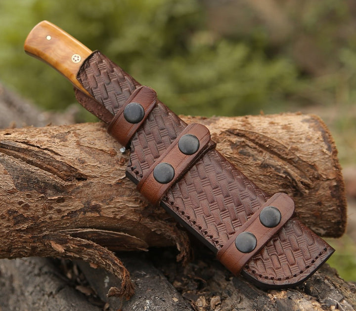 Quantum Camp Knife with Olive Wood Handle - Shokunin USA