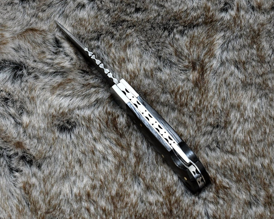 Pocket knife. - Starshard Damascus Pocket Knife with Exotic Wenge Wood Handle - Shokunin USA