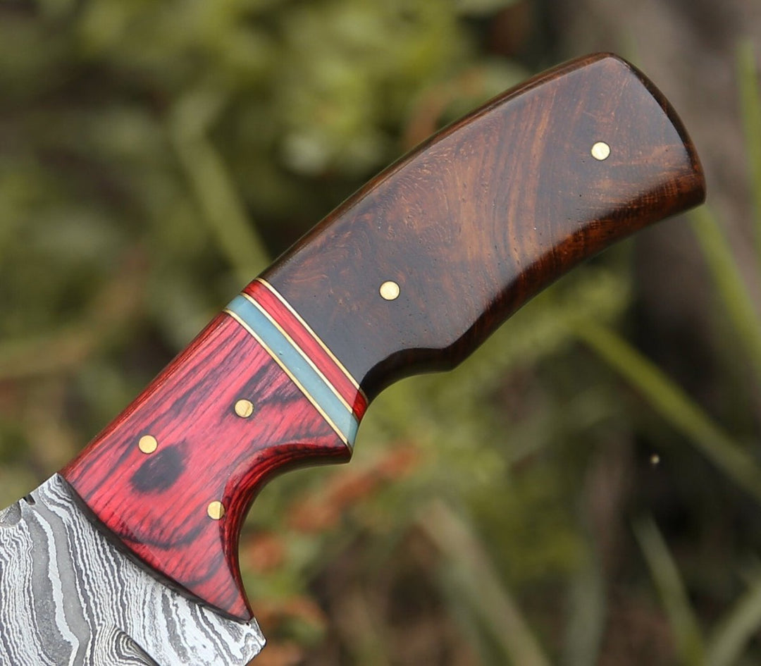 Toys &amp; Games - Sting Damascus Hunting Knife with Rosewood Handle - Shokunin USA