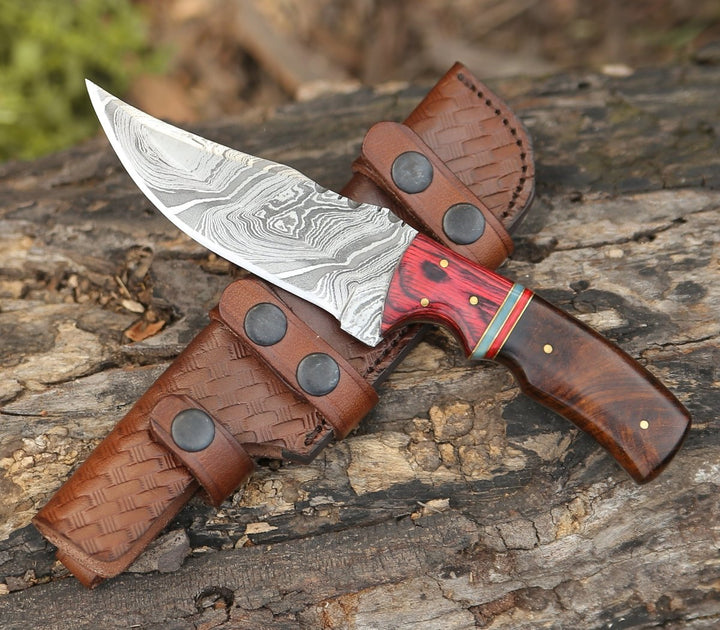 Toys &amp; Games - Sting Damascus Hunting Knife with Rosewood Handle - Shokunin USA