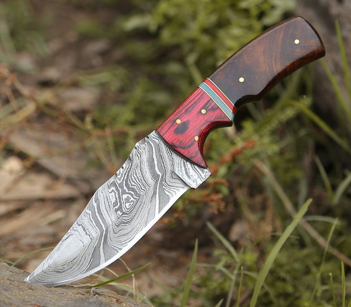 Toys &amp; Games - Sting Damascus Hunting Knife with Rosewood Handle - Shokunin USA