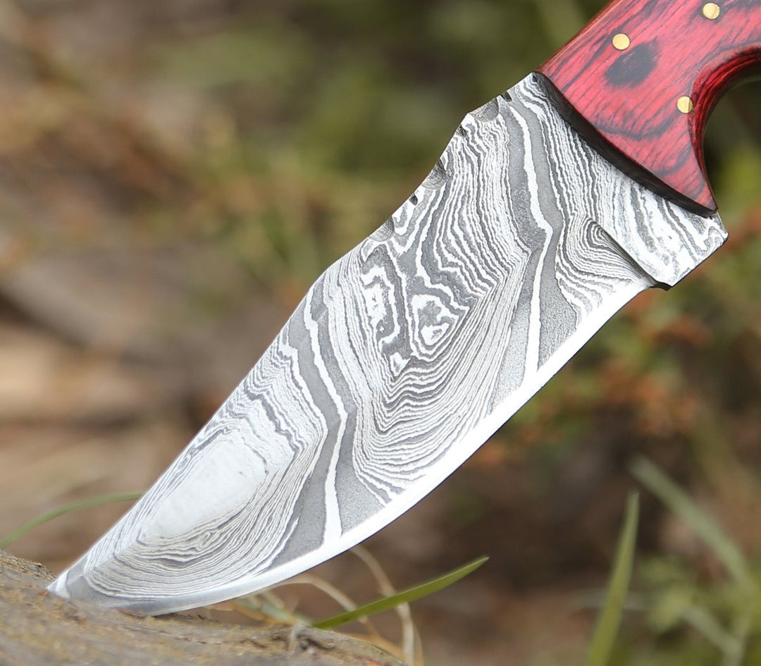 Toys &amp; Games - Sting Damascus Hunting Knife with Rosewood Handle - Shokunin USA