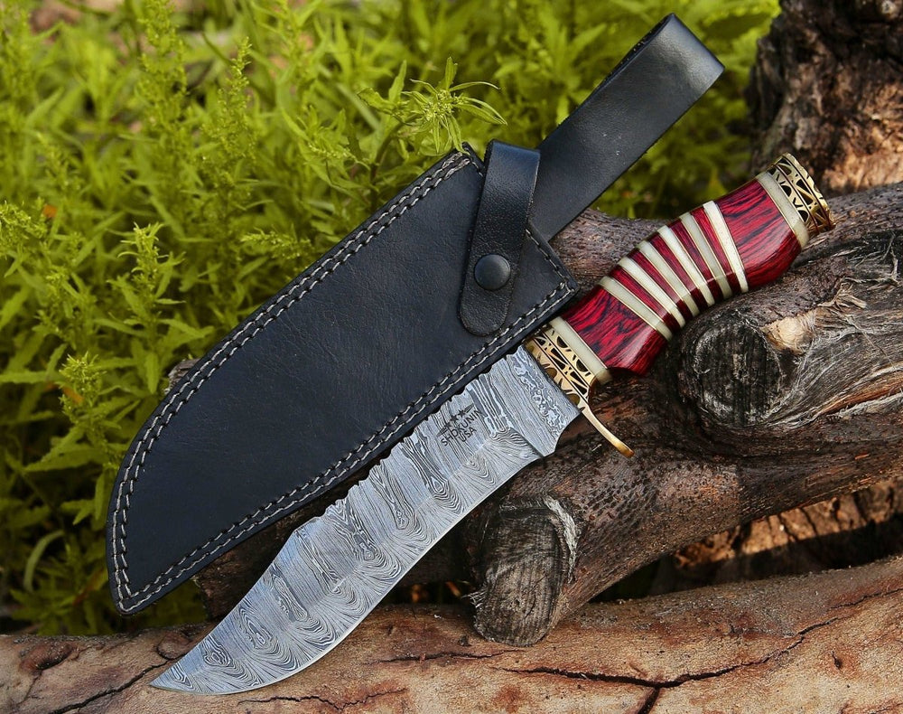 Stream Bowie Knife with Pakkawood & Bone Handle - Shokunin USA
