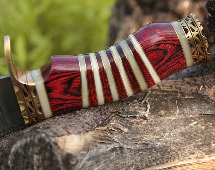 Stream Bowie Knife with Pakkawood &amp; Bone Handle - Shokunin USA