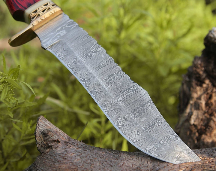 Stream Bowie Knife with Pakkawood &amp; Bone Handle - Shokunin USA