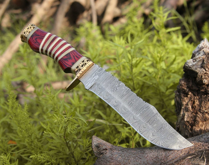 Stream Bowie Knife with Pakkawood &amp; Bone Handle - Shokunin USA
